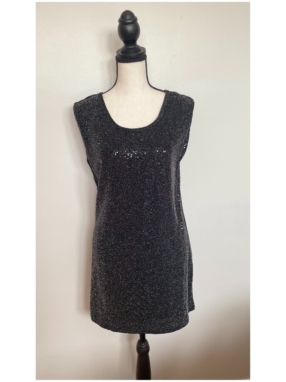 Express Black Sequin Mini Dress